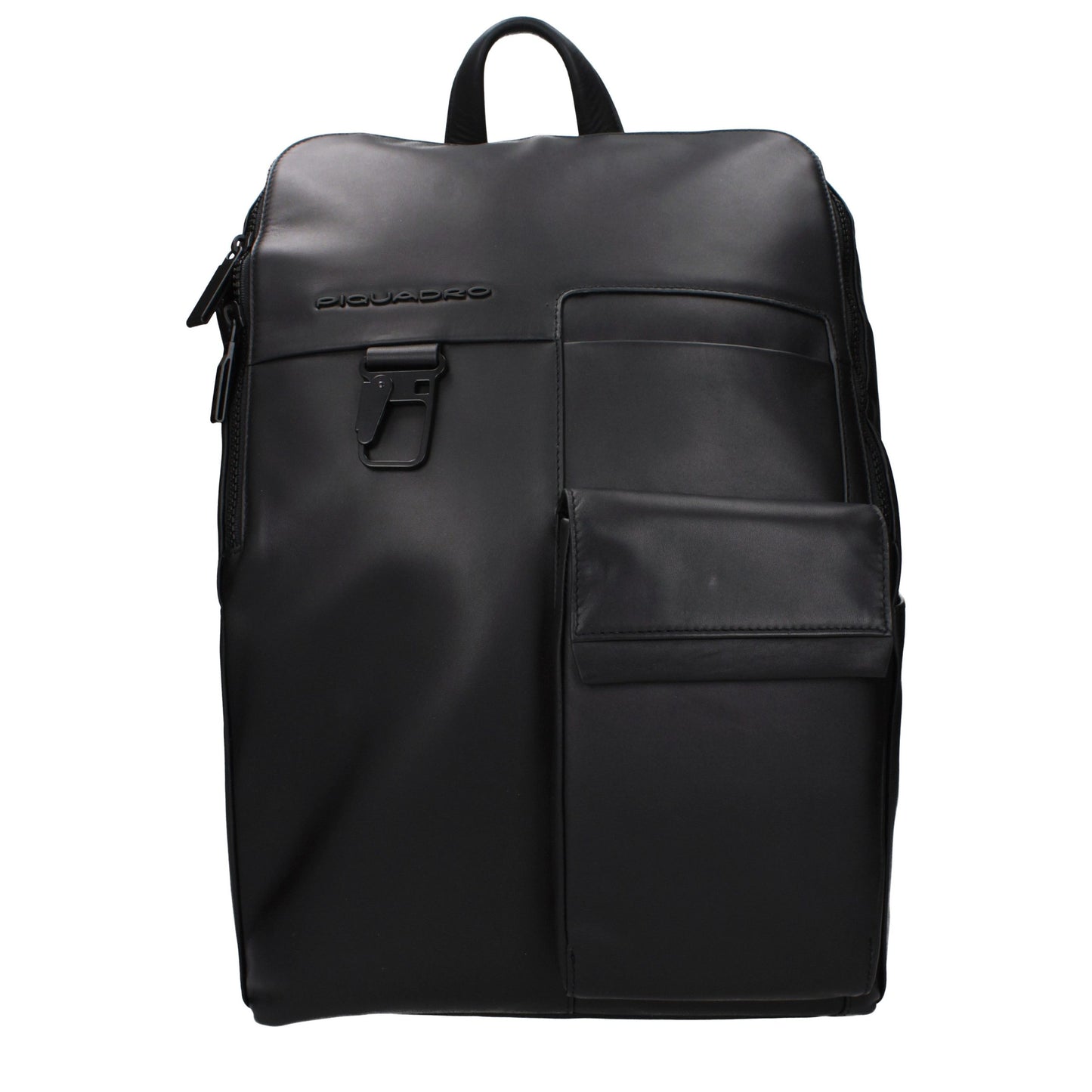Backpack by Piquadro for men in leather black showcases an architectural Leather Backpack design, featuring a secure , ample , and architectural backpack-strap & adjustable-strap for a sophisticated look.
