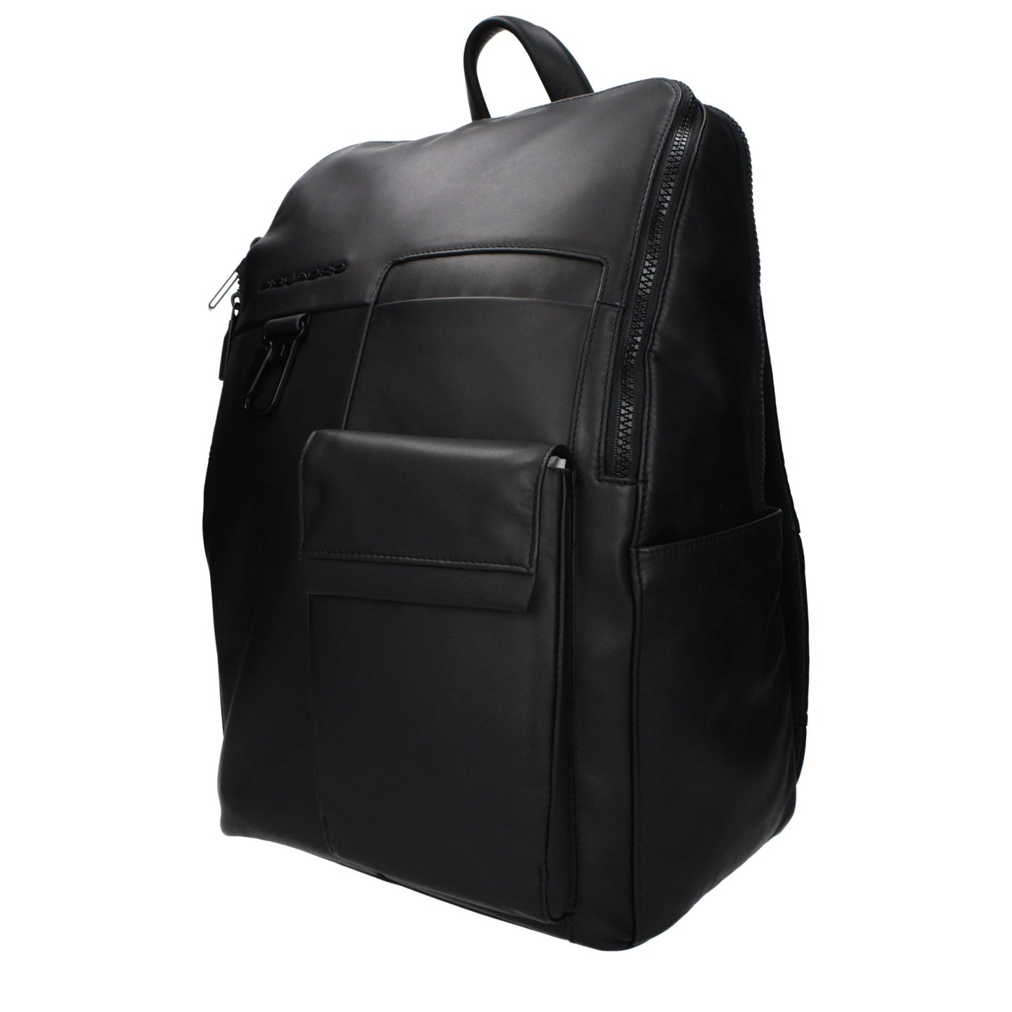 Backpack by Piquadro for men in leather black features a stately Leather Backpack design, showcasing a secure , ample , and versatile backpack-strap & adjustable-strap for a stately finish.