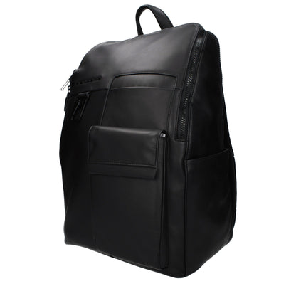 Backpack by Piquadro for men in leather black features a stately Leather Backpack design, showcasing a secure , ample , and versatile backpack-strap & adjustable-strap for a stately finish.