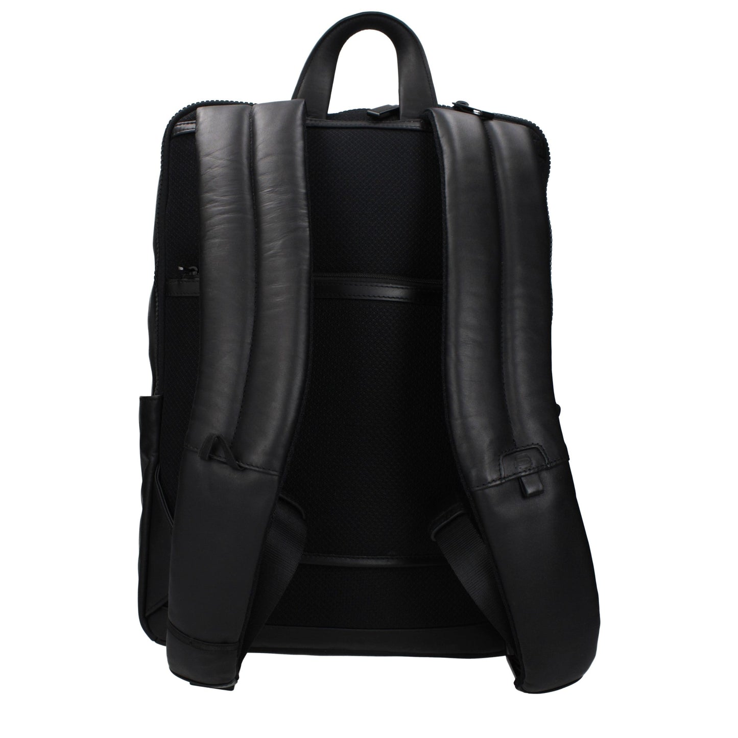 Backpack by Piquadro for men in leather black showcases a stately Leather Backpack design, featuring a secure with stately and versatile backpack-strap & adjustable-strap.