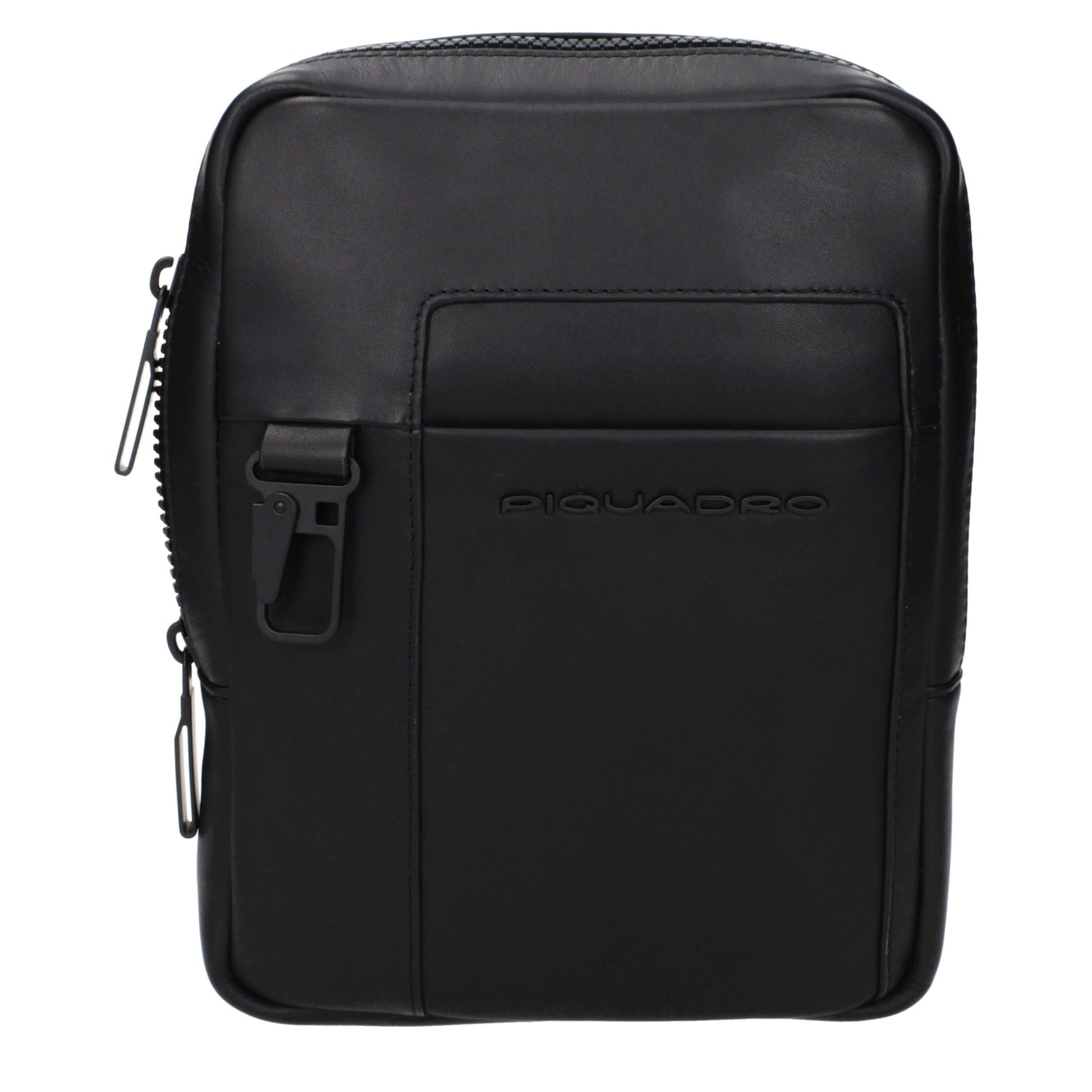Crossbody Messenger Bag by Piquadro for men in leather black features a artisanal Leather Crossbody Messenger Bag design with a secure , ample , and versatile crossbody-strap & adjustable-strap for a artisanal look.