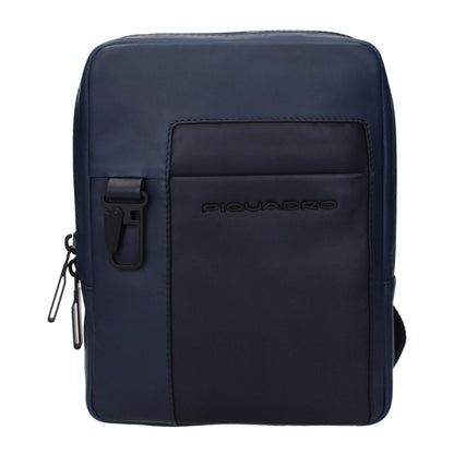 Crossbody Messenger Bag by Piquadro for men in leather blue showcases a artisanal Leather Crossbody Messenger Bag design, featuring a secure and ample with versatile crossbody-strap & adjustable-strap for a artisanal look.