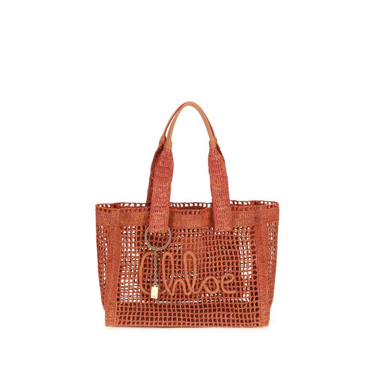 Small East West Shoulder Bag by Chloé for women in raffia polyester & buffalo leather multicolor & signature features a effortless sophistication silhouette, secured by a with ample and versatile for a effortless sophistication finish.