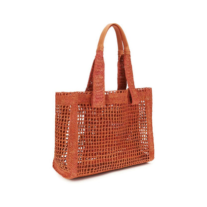 Small East West Shoulder Bag by Chloé for women in raffia polyester & buffalo leather multicolor & signature features a distinguished silhouette, showcasing a secure and distinguished with versatile for a distinguished finish.