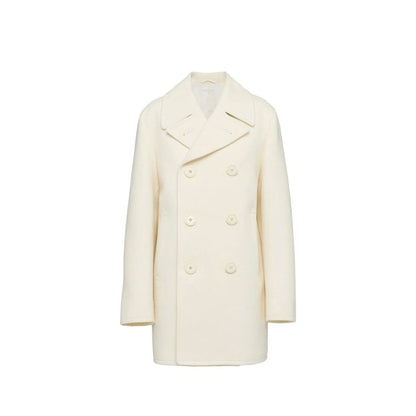 Prada White Wool Coat