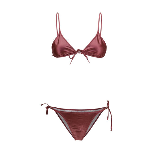 This Bikini by Kristina Ti for women in stretch polyamide bordeaux, floral & print features a beach chic silhouette from the Women's Stretch Polyamide Bikini collection, showcasing a beach chic cut for a refined poolside look.
