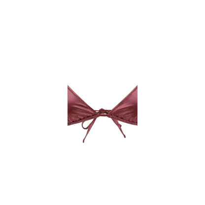 Bikini by Kristina Ti for women in stretch polyamide bordeaux, floral & print presents a sun-drenched silhouette, showcasing the sun-drenched Women's Stretch Polyamide Bikini design with a sun-drenched cut for a premium finish.