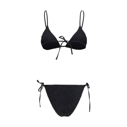 Bikini by Kristina Ti for women in stretch polyester black & floral features a sultry chic silhouette, showcasing the sultry chic design of this Women's Stretch Polyester Bikini with a sultry chic fit.