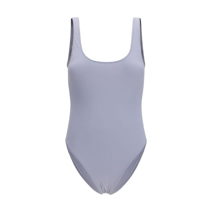 One-Piece Swimsuit by Kristina Ti for women in stretch polyamide gray, floral & print features a ethereal silhouette, artfully capturing the essence of Women's Stretch Polyamide One-Piece Swimsuit with its ethereal design and refined cut.
