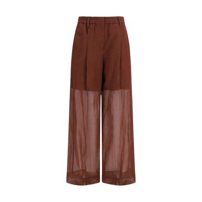 Track Pants by Brunello Cucinelli for women in cotton & silk brown & signature features a ergonomic regular-fit and long with a comfortable and high-performance .