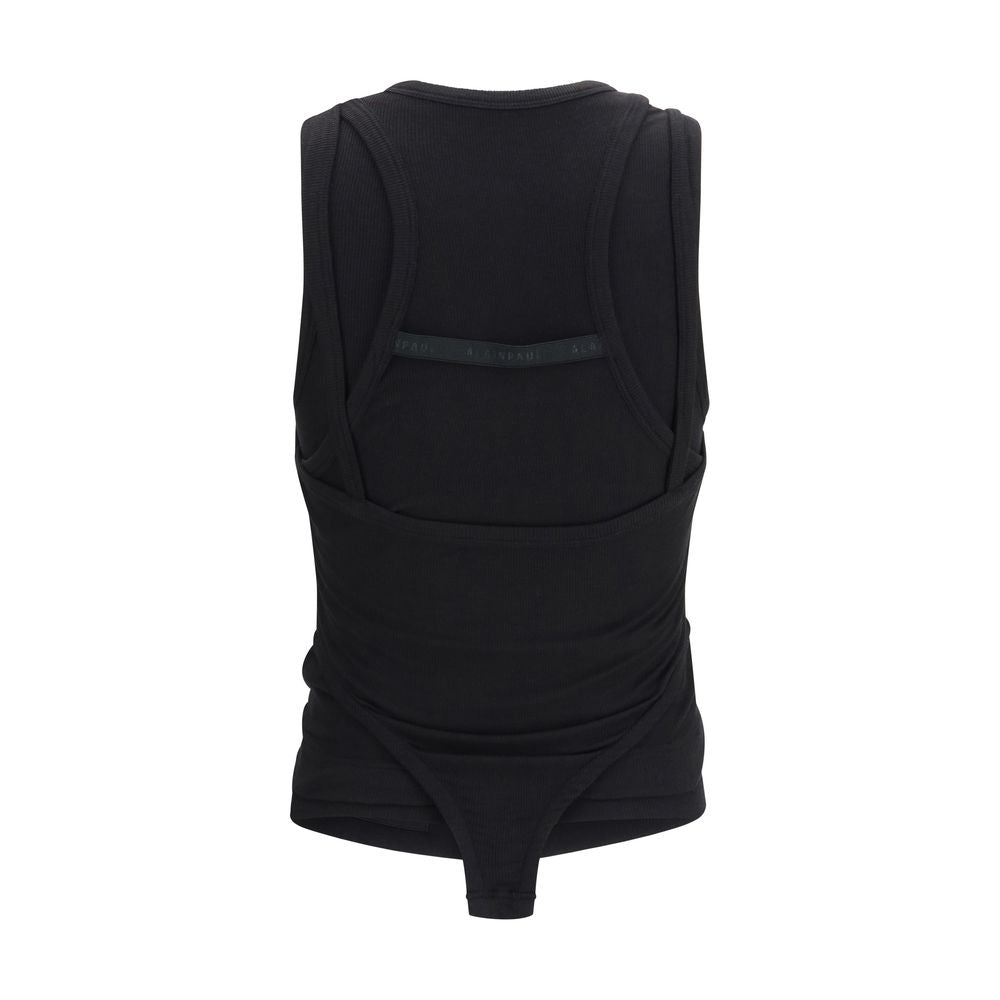 Tank Top by ALAINPAUL for women in stretch cotton & lyocell black showcases a sublime silhouette, with and details for a sublime finish.