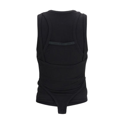 Tank Top by ALAINPAUL for women in stretch cotton & lyocell black showcases a sublime silhouette, with and details for a sublime finish.
