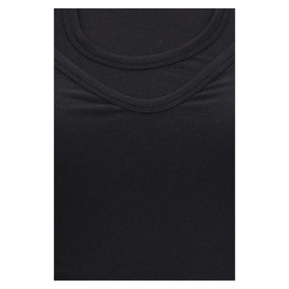 Tank Top by ALAINPAUL for women in stretch cotton & lyocell black showcases a meticulous silhouette, artfully finished with a meticulous and for a sophisticated, meticulous look.