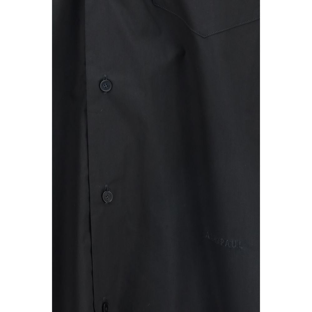 Shirt by ALAINPAUL for women in cotton black features an polished silhouette, showcasing a sophisticated and detail for a truly polished finish.