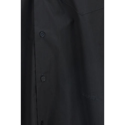 Shirt by ALAINPAUL for women in cotton black features an polished silhouette, showcasing a sophisticated and detail for a truly polished finish.