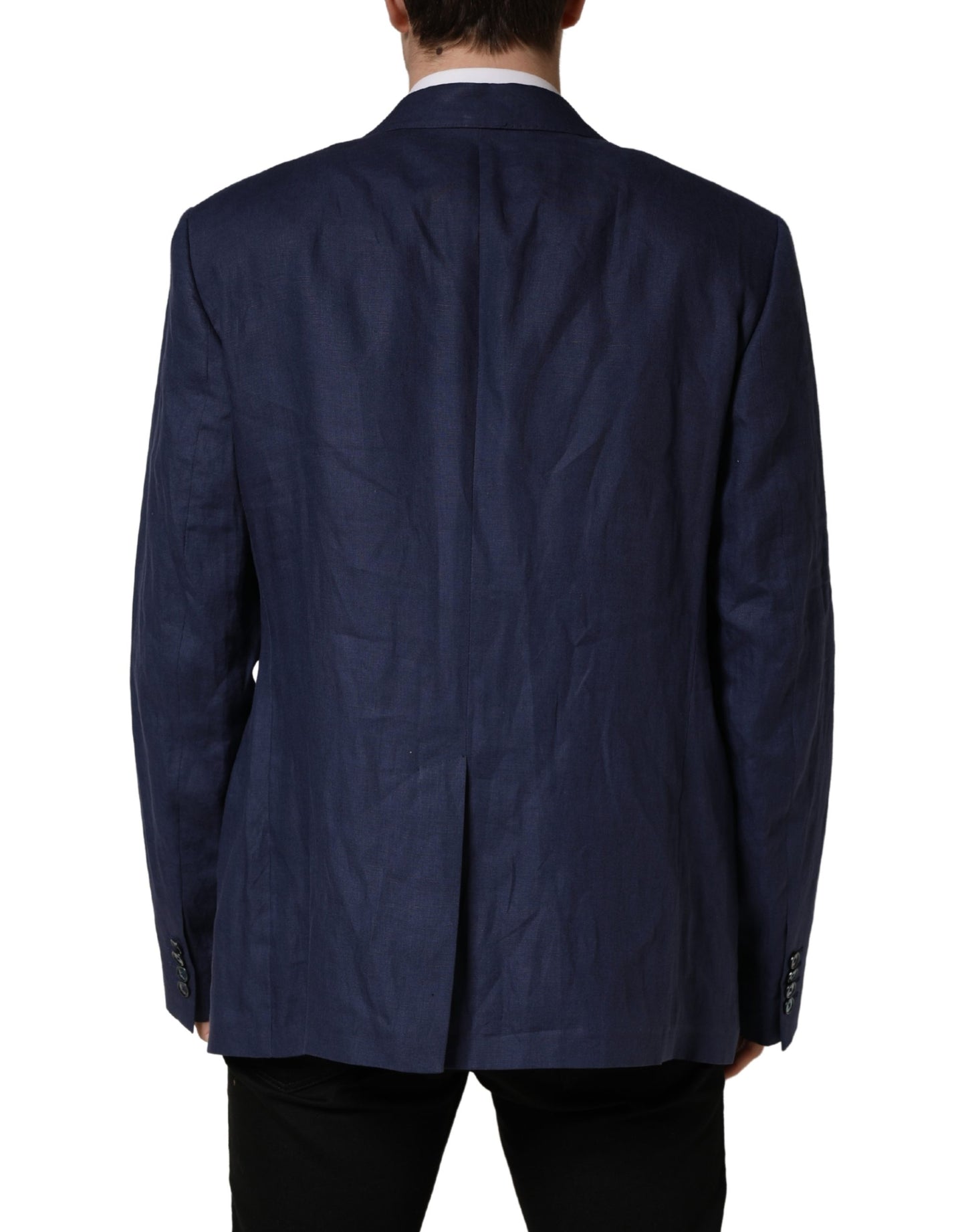 Dolce & Gabbana Blue Single Breasted 2 Button Suit Jacket