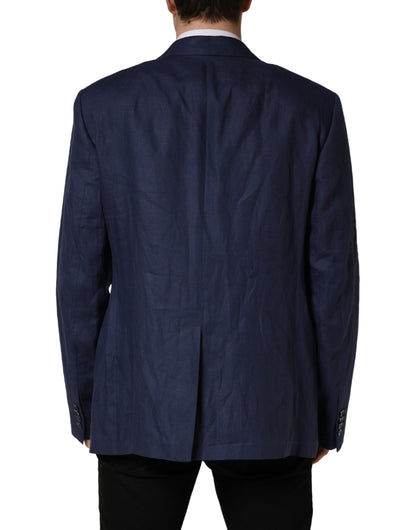 Dolce & Gabbana Blue Single Breasted 2 Button Suit Jacket
