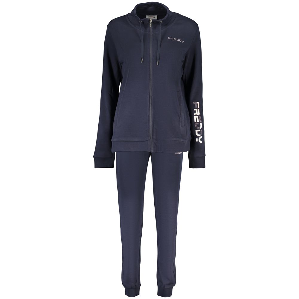 Sweatshirt by Freddy for women in cotton & rhinestone blue & print features an provocated silhouette, detailed with a provocated and a refined for a sophisticated aesthetic.