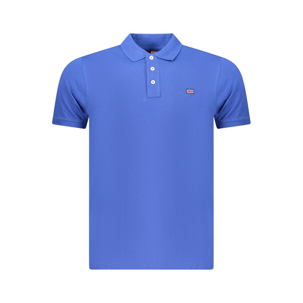 Polo Shirt by Norway 1963 for men in cotton blue presents a crisp silhouette, artfully detailed with a crisp and crisp .