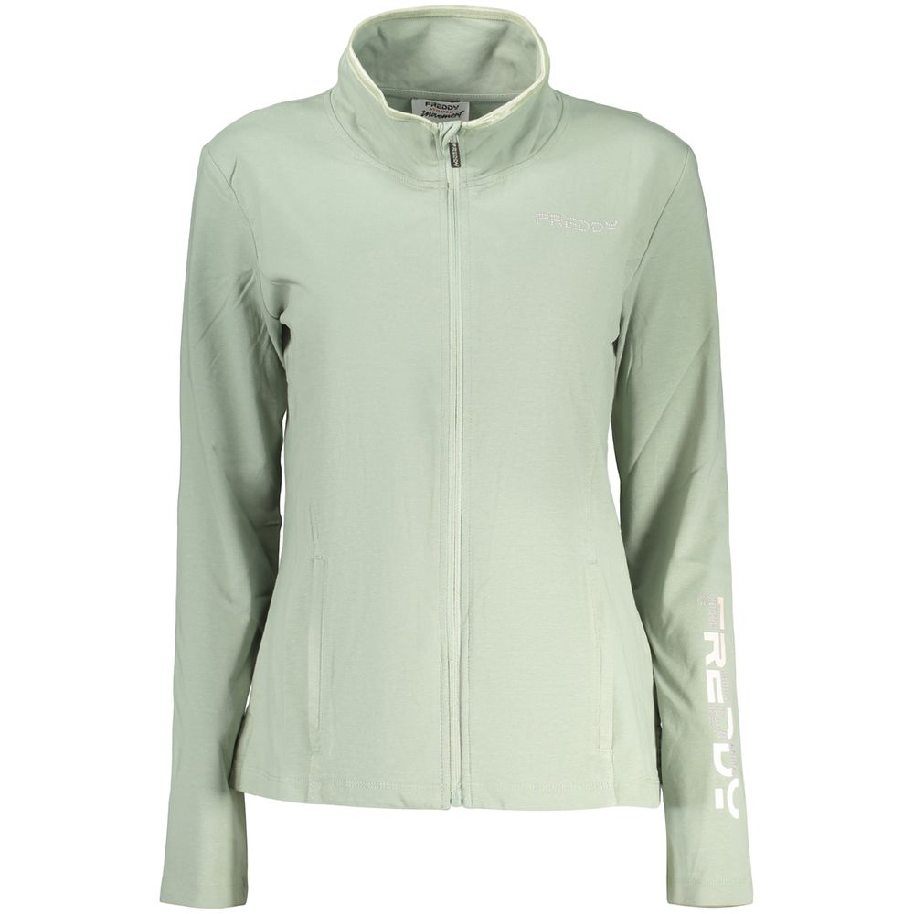 Sweatshirt by Freddy for women in cotton green & print features an provocated silhouette, detailed with a provocated and a refined for a sophisticated aesthetic.