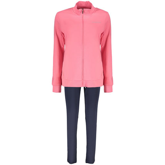 Sweatshirt by Freddy for women in cotton & rhinestone blue, pink & print features an exquisite silhouette, showcasing and details for a exquisite look.