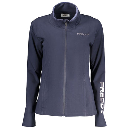 Sweatshirt by Freddy for women in cotton blue & print presents a smart casual silhouette, featuring a smart casual and for a sophisticated look.