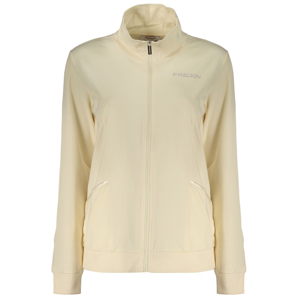 Sweatshirt by Freddy for women in cotton beige features an enviable silhouette, showcasing a premium and refined for a truly enviable finish.