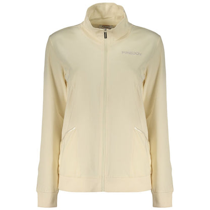 Sweatshirt by Freddy for women in cotton beige features an enviable silhouette, showcasing a premium and refined for a truly enviable finish.