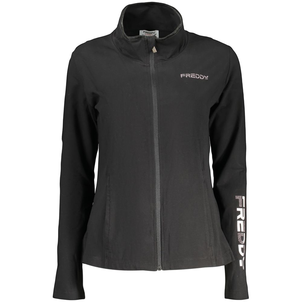 Sweatshirt by Freddy for women in cotton black & print features an enviable silhouette, showcasing a premium and refined for a truly enviable finish.