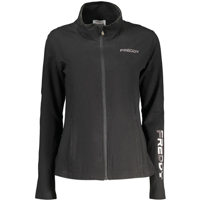 Sweatshirt by Freddy for women in cotton black & print features an enviable silhouette, showcasing a premium and refined for a truly enviable finish.