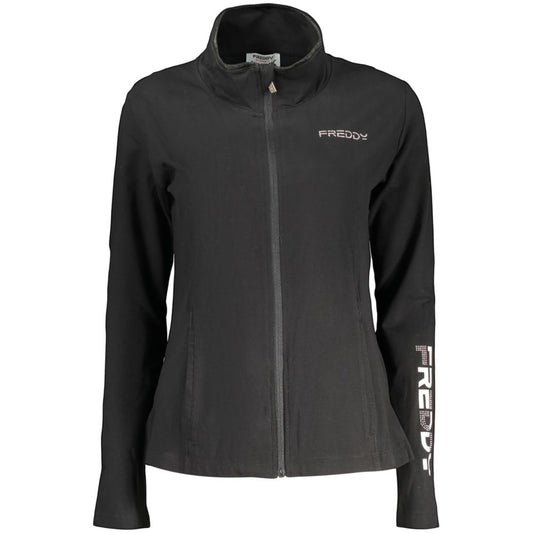 Sweatshirt by Freddy for women in cotton black & print features an enviable silhouette, showcasing a premium and refined for a truly enviable finish.
