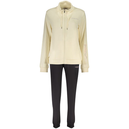 Sweatshirt by Freddy for women in cotton & rhinestone beige, black & print presents a smart casual silhouette, featuring a smart casual and for a sophisticated look.