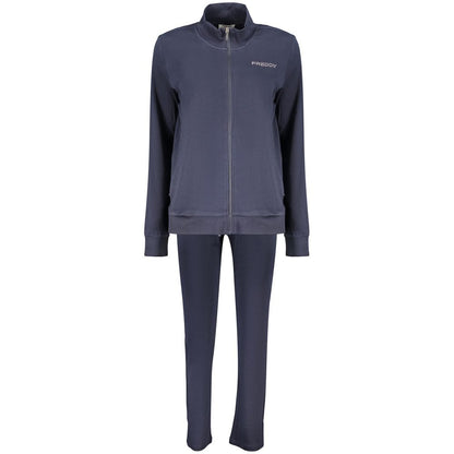 Sweatshirt by Freddy for women in cotton & rhinestone blue & print features an enviable silhouette, showcasing a premium and refined for a truly enviable finish.