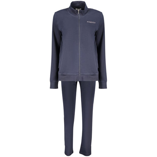Sweatshirt by Freddy for women in cotton & rhinestone blue & print features an enviable silhouette, showcasing a premium and refined for a truly enviable finish.