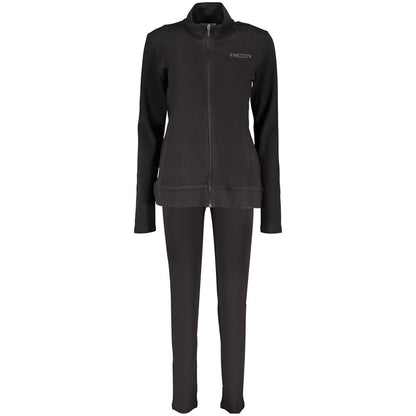 Sweatshirt by Freddy for women in cotton & rhinestone black features a unrivaled silhouette with a refined and unrivaled detailing for a sophisticated look.