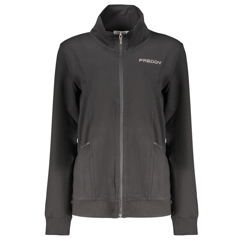 Sweatshirt by Freddy for women in cotton black features an enviable silhouette, showcasing a premium and refined for a truly enviable finish.
