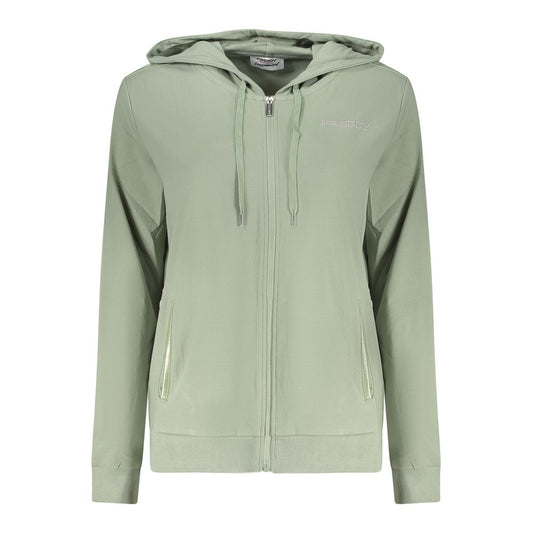 Hooded Sweatshirt Hoodie by Freddy for women in cotton green features a edgy silhouette, detailed with a edgy hooded neckline and for a refined finish.