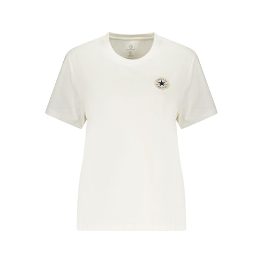 Activewear T-Shirt by Converse for women in cotton white features an contemporary design with , a length, and a contemporary crew neckline.