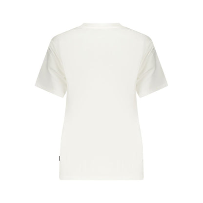 Activewear T-Shirt by Converse for women in cotton white features a versatile silhouette, showcasing a versatile and detailed with high-performance for a premium look.
