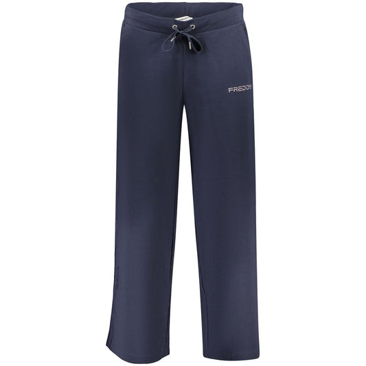 Joggers by Freddy for women in cotton blue presents a tailored silhouette, showcasing a tailored capri and capri cut with a refined for a truly tailored aesthetic.