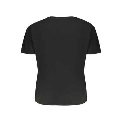 Activewear T-Shirt by Freddy for women in cotton black & print features an ergonomic design with , highlighting a ergonomic length and ergonomic for a high-performance look.