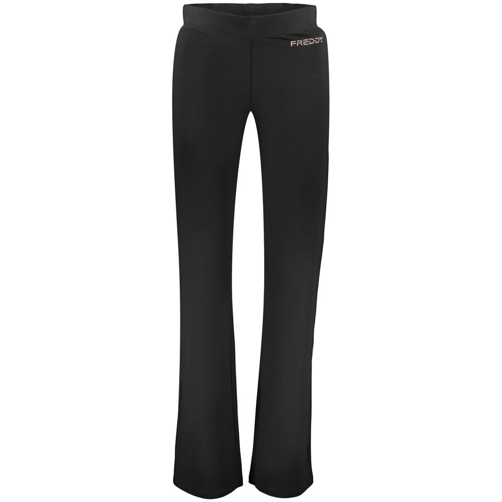 Trousers by Freddy for women in cotton black presents a perennial silhouette, meticulously tailored with a athletic & wide cut, long finish, and an elegant .