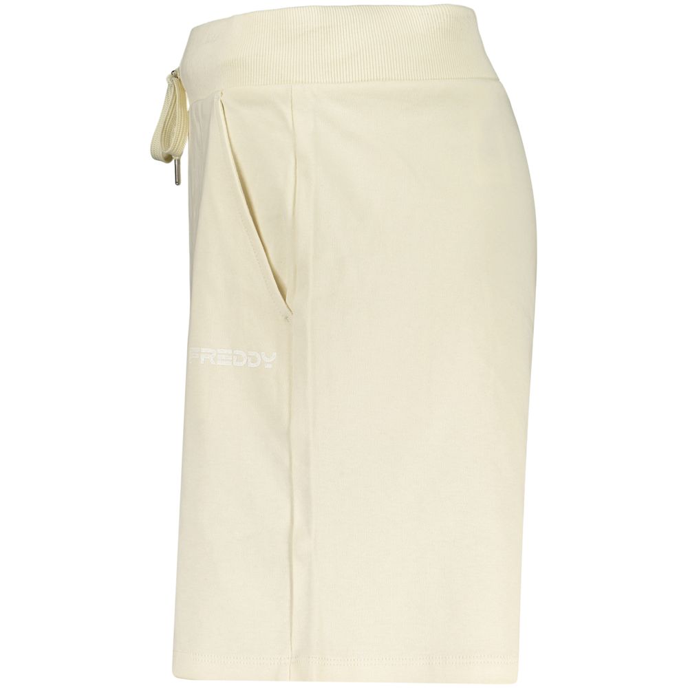 Activewear Shorts by Freddy for women in cotton beige & print features a contemporary silhouette with adjustable-waistband, a contemporary , short, and for a contemporary finish.