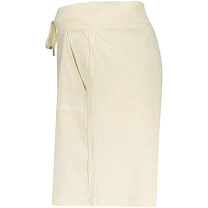 Activewear Shorts by Freddy for women in cotton beige & print features a contemporary silhouette with adjustable-waistband, a contemporary , short, and for a contemporary finish.