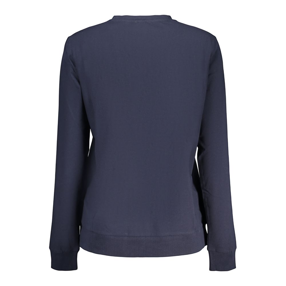 Activewear Sweatshirt by Freddy for women in cotton blue & print features an streamlined silhouette, showcasing the streamlined and with functional for a premium, athletic look.