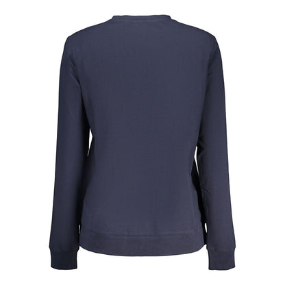 Activewear Sweatshirt by Freddy for women in cotton blue & print features an streamlined silhouette, showcasing the streamlined and with functional for a premium, athletic look.