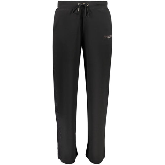 Joggers by Freddy for women in cotton black presents a tailored silhouette, showcasing a tailored athletic & capri and capri cut with a refined for a truly tailored aesthetic.
