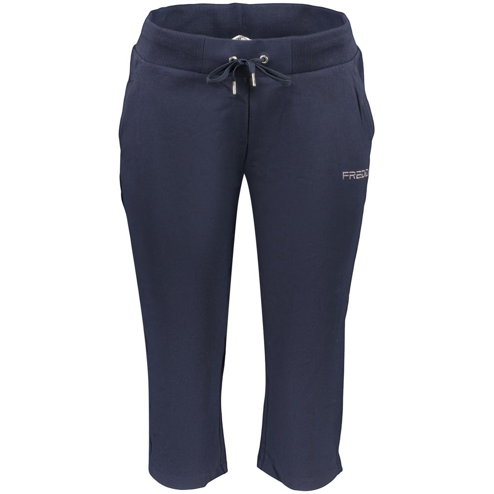 Joggers by Freddy for women in cotton blue presents a tailored silhouette, showcasing a tailored capri and capri cut with a refined for a truly tailored aesthetic.