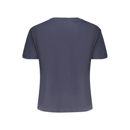 Activewear T-Shirt by Freddy for women in cotton blue & print features an athletic silhouette with sleeves and a neckline, enhanced by high-performance .