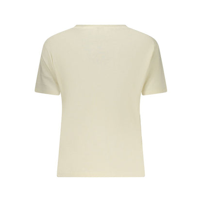 Activewear T-Shirt by Freddy for women in cotton beige & print features an ergonomic design with , highlighting a ergonomic length and ergonomic for a high-performance look.